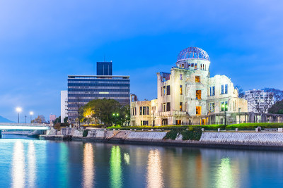 日本广岛的原子穹顶纪念遗址