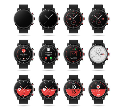 Set Smart watch Heart Rate Monitor Call Email Musi