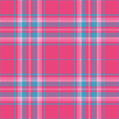 Pink And Blue Tartan Plaid Decorative Pattern Back