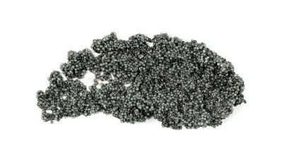 Small Black Caviar Isolated on White Background To