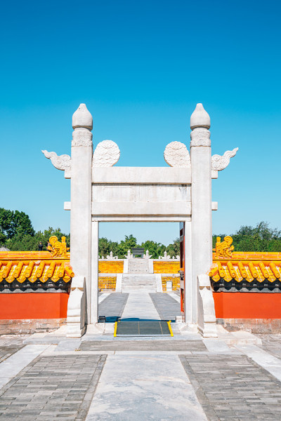 中国北京地坛公园的土地庙