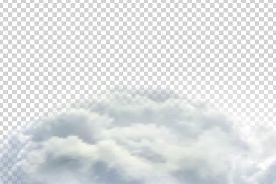 矢量现实孤立的云天空模板装饰和覆盖上透明的背景。风暴和云景的概念。