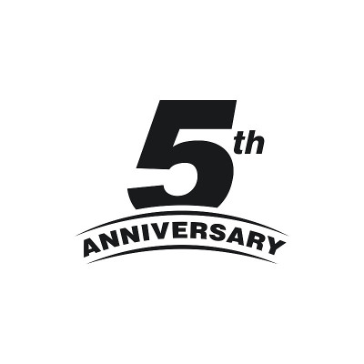 五周年庆典矢量股票插图设计模板