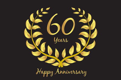 60周年金花圈vector快乐