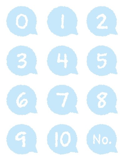 蓝色气球数字数字符号集合/插图素材(矢量插图)