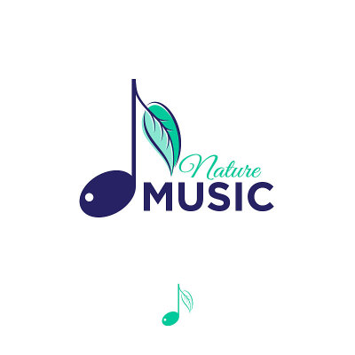音符与叶子。音乐的象征。