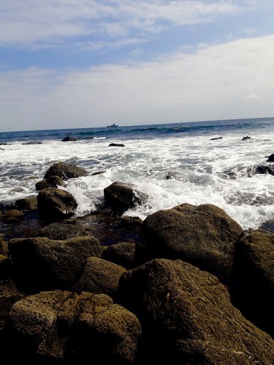 晨练的沙滩海岸