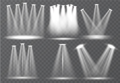 Large set of scene illumination, transparent effec