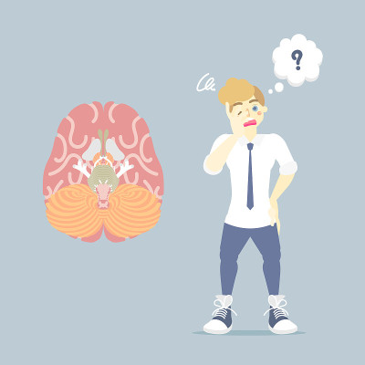 man loss his memory with human brain, alzheimer, d