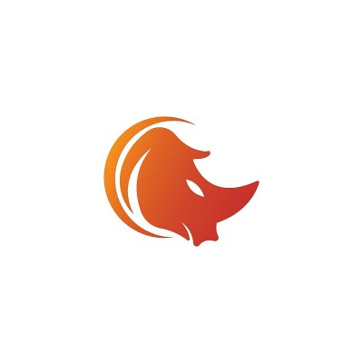Rhino图标logo设计模板矢量插图