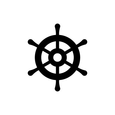 船舶舵轮图标设计矢量模板