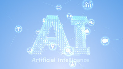 Ai科技Icon网络符号数字设备3D插图