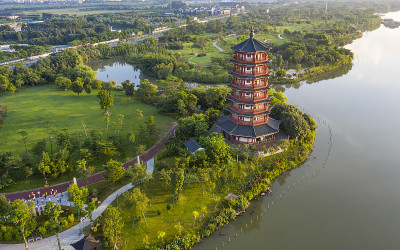 中国广东省东莞市华阳湖风光