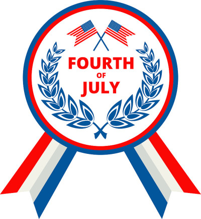 美国独立日平面矢量图标。7月4日庆祝派对。