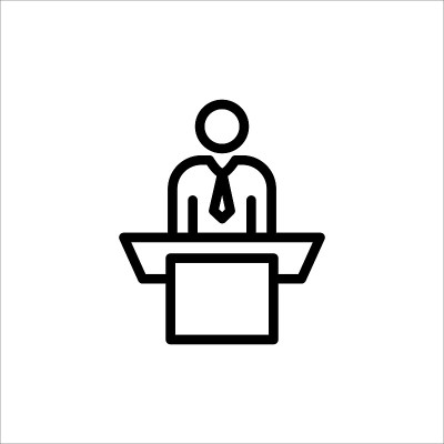 业务表示平面直线矢量图标