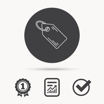 价格标签图标。折扣标签标志。