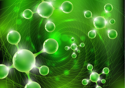 未来的化学矢量纳米技术背景与发光的3d分子。