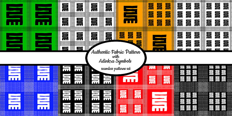 Collection of seamless authentic fabric patterns w