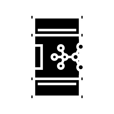 甲醇加油站字形图标矢量插图