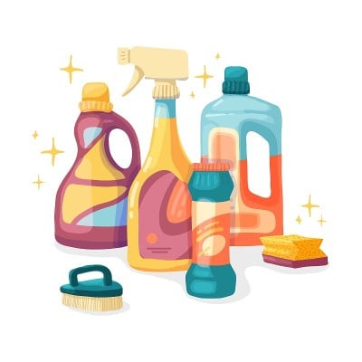 Design banner House cleaning with  cleaning produc
