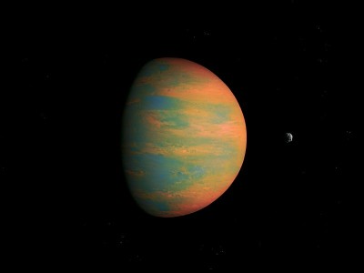 太空景观，岩石外星球，现实的外星球在遥远的太空