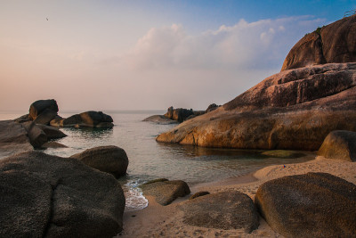 泰国苏梅岛拉迈海滩的海景
