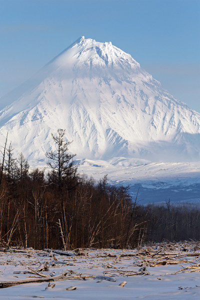 堪察加半岛的卡门火山