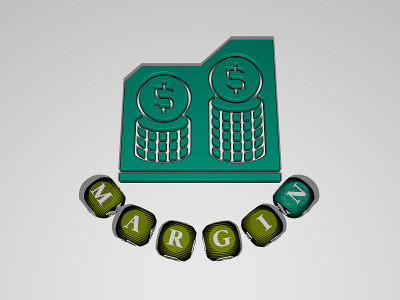 垂直边缘的3D图形图像，以及顶部视角的金属立方体字母围绕图标构建的文本，非常适合概念演示和幻灯片。插