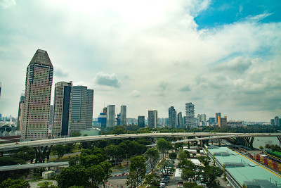 新加坡城市的天际线