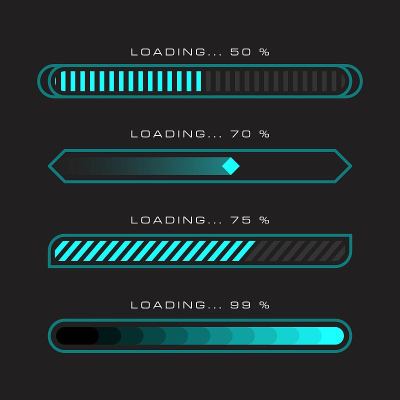 加载矢量图标设计插图