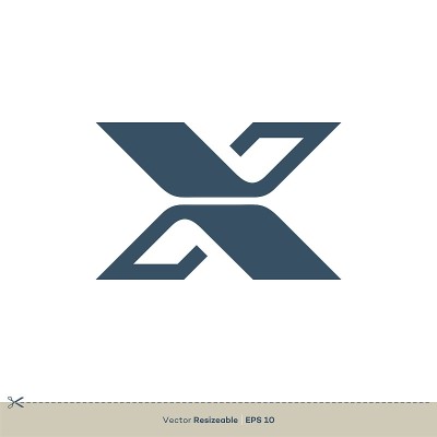 X字母标志模板插图设计。向量EPS 10。