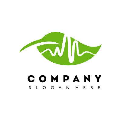 叶子图标Logo设计模板插图向量
