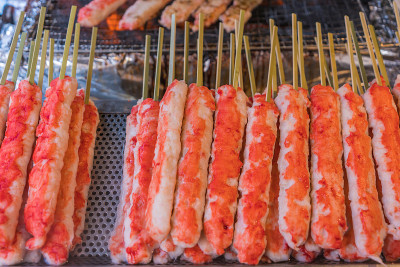 帝王蟹肉Chacoal日式烧烤街头小吃