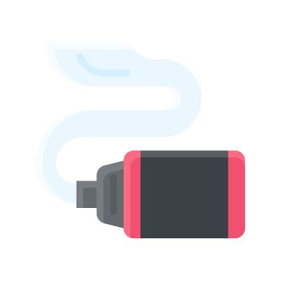 与抗议有关的警察催泪瓦斯钢瓶以扁平的方式用气泡打开，