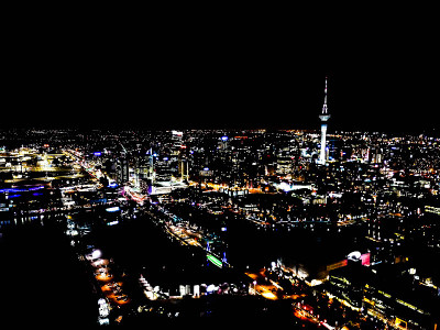 奥克兰城市夜晚时间