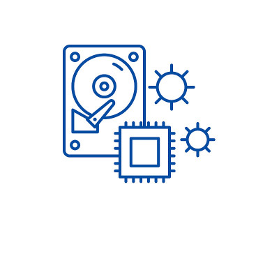 Hardware solutions line icon concept. Hardware sol
