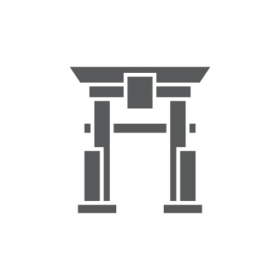 鸟居门矢量图标符号日本图标孤立在白色背景