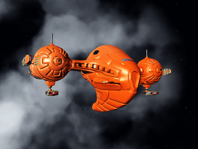 宇宙飞船在太空中