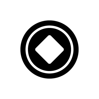 中国硬币图标设计矢量模板