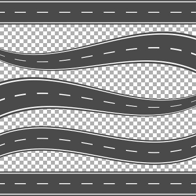 有标记的弯曲道路或公路。方向、运输组