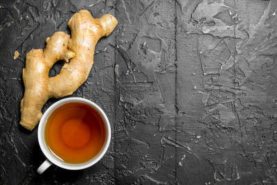 茶和鲜姜。