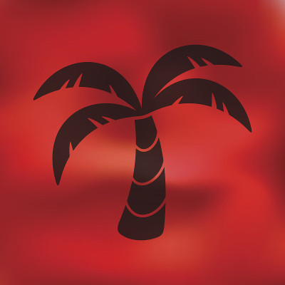 模糊背景上的Palm图标