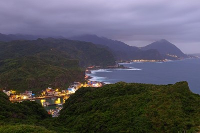 台北东北海岸风景名胜区的海岸岩层，