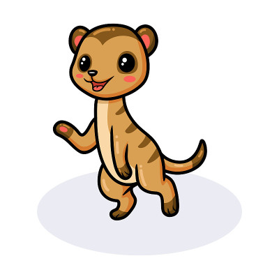可爱的小猫鼬卡通造型