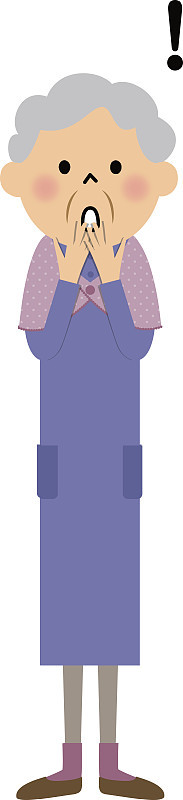 女性老年人,惊喜