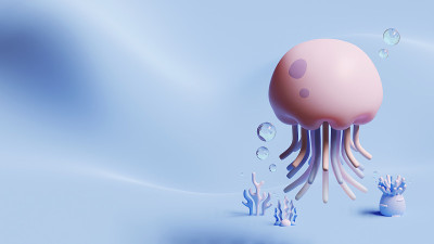 水母的3 d渲染