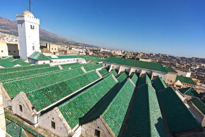 Al-Karaouine (Al-Qarawiyyin)大学。软呢帽。摩洛哥。