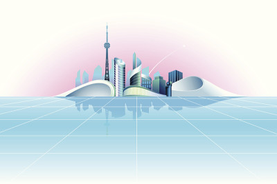 梦幻城市的全景