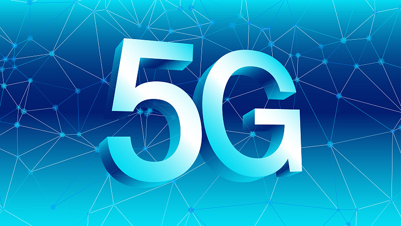 High speed internet in 5G network, vector 3d symbo