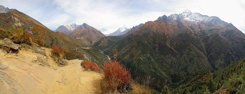 喜马拉雅山山的全景#珠穆朗玛峰#